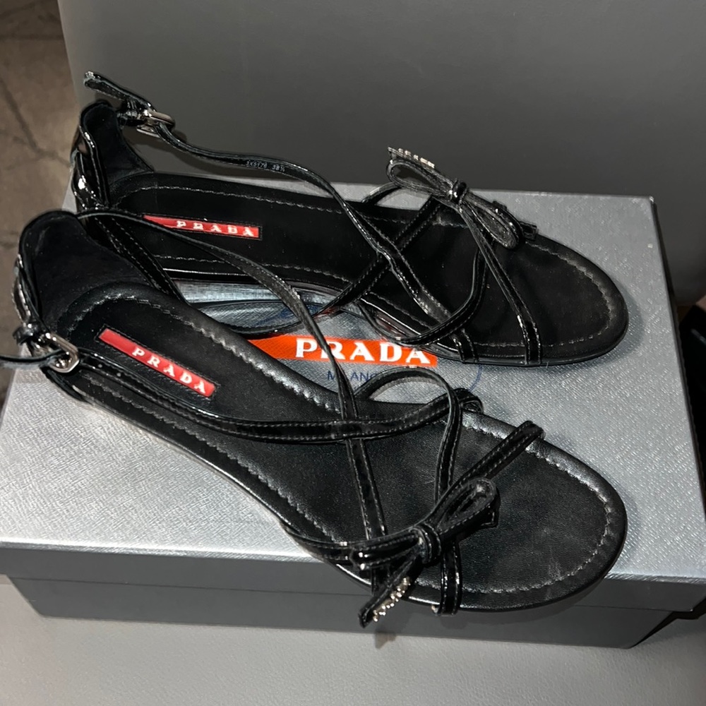 Prada Black Patent sandals